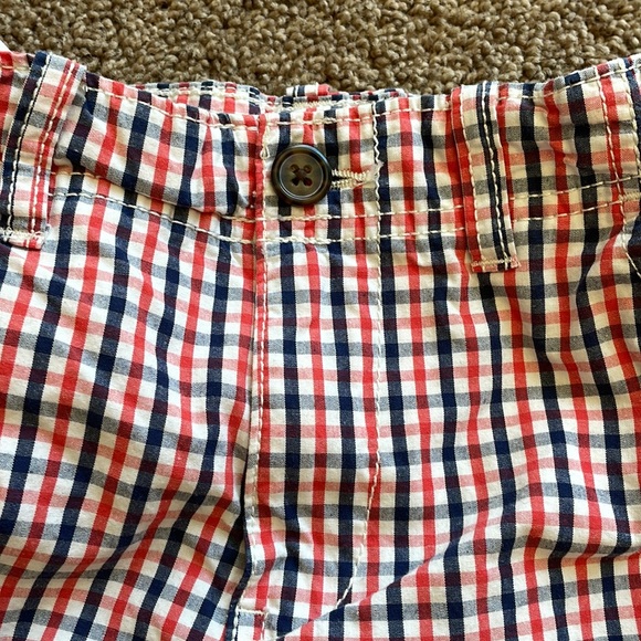 🇺🇸🎇Carter’s size 6 gingham shorts red white and blue with adjustable waist - Picture 4 of 6
